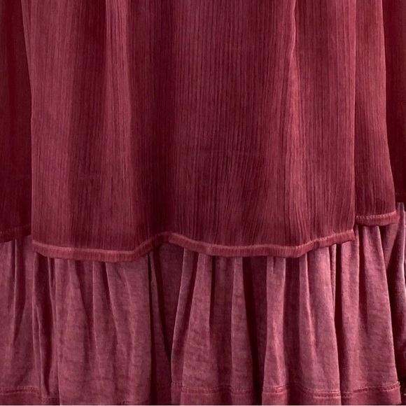 Artesia Layered Ruffle Lace Tunic Tank Shirt Women XL Dusty Rose Boho NWOT!! - Picture 6 of 12